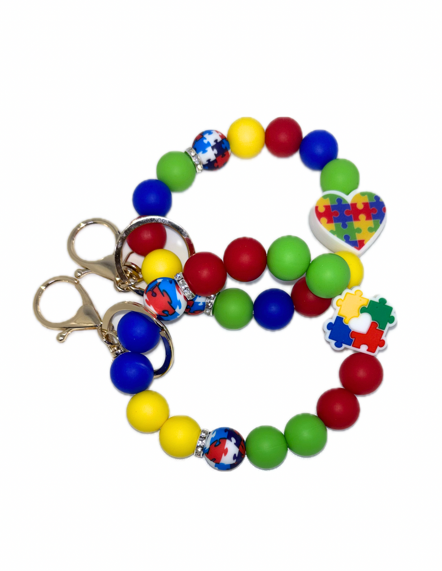 Autism Beaded Keychain